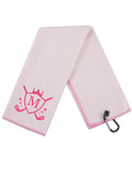 CybGene Golf Towels Monogrammed Golf Accessory for Golf Bags Golf Gifts for Women on National Golf Day Retirement Birthday Christmas 16”x 24” Microfiber Golf Towel Pink - Initial M
