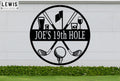 Golf 19th Hole Custom Name Metal Sign
