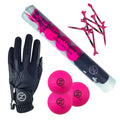 Zero Friction Mens SuperTube Golf Kit (Includes 3 golf balls 1 universal fit glove and pack of golf tees) Neon Lime
