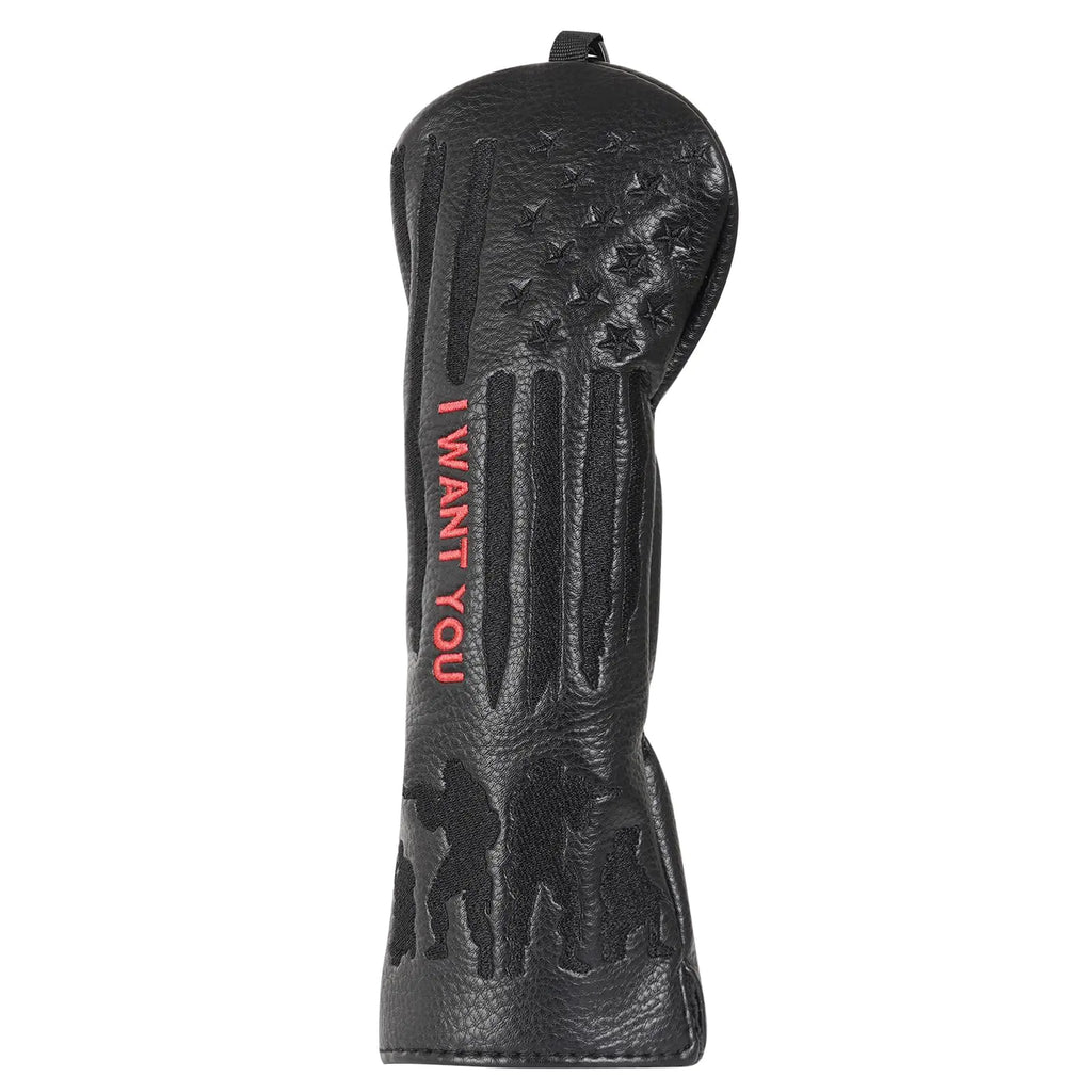 BIG TEETH Golf Head Covers Driver Hybrid Fairway UT Cover USA Stripe and Star Golf Accessories (I Want You Hybrid Wood Head Cover)