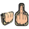 Middle Finger Golf Putter Head Covers - Premium Golf Club Protector with Magnetic Closure | Essential Golf Accessories for Men with Premium Club Protection | Funny Golf Accessories for Men (Camo)