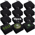 Batiyeer 12 Pcs Golf Towel Bulk for Golf Bags 16 x 16 Microfiber Fabric Golf Towel with Clip Waffle Pattern Golf Towel for Golf Bags Fitness Camping Hiking Yoga(Black)