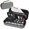 YOREPEK Golf Glove Holder with Removable Golf Glove Shaper Protective Hard Shell Golf Accessories Case Bag with 2 Dividers Fits Balls Tees Markers Golf Essentials Golf Gifts for Men (Grey)