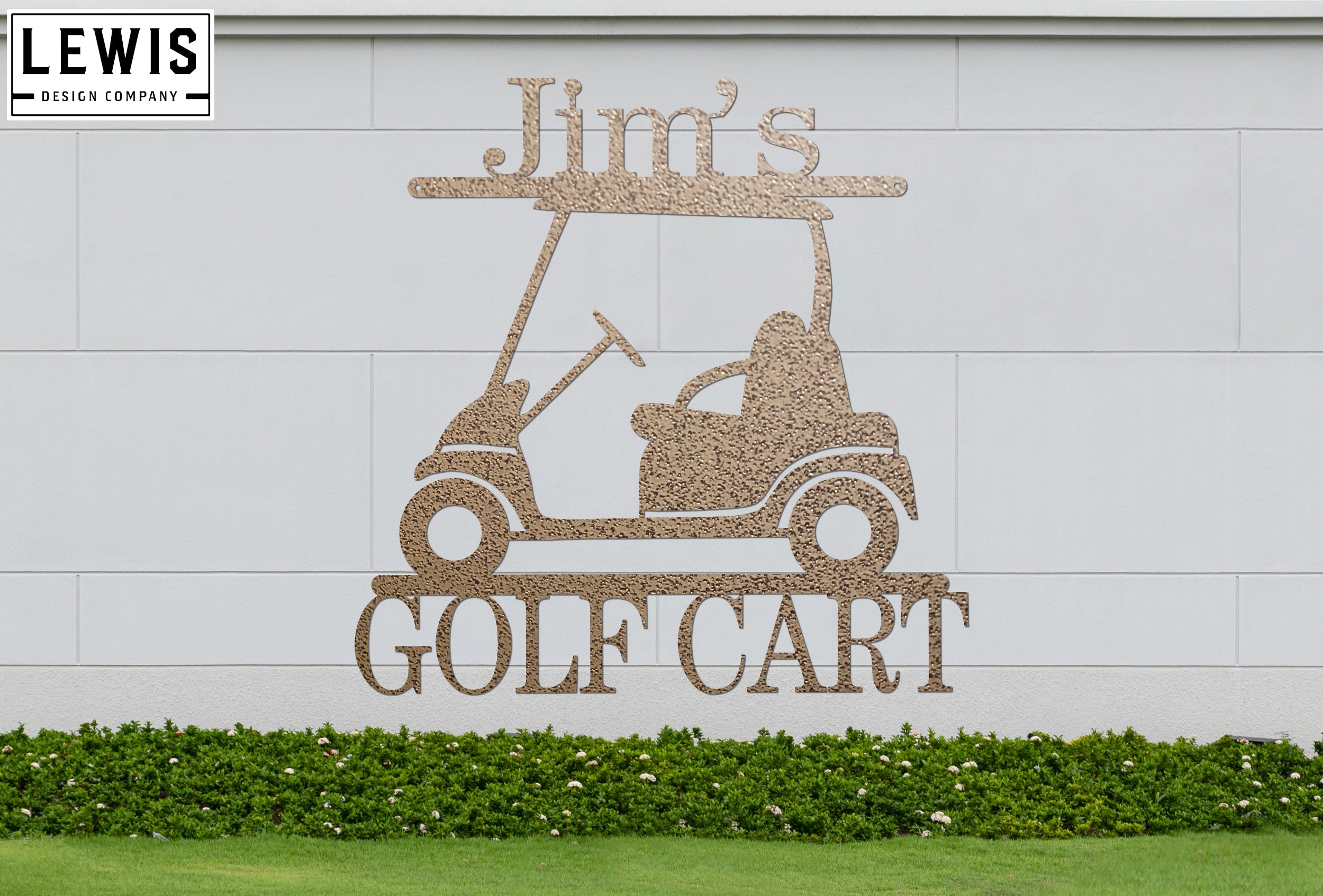 Golf Cart Custom Metal Sign