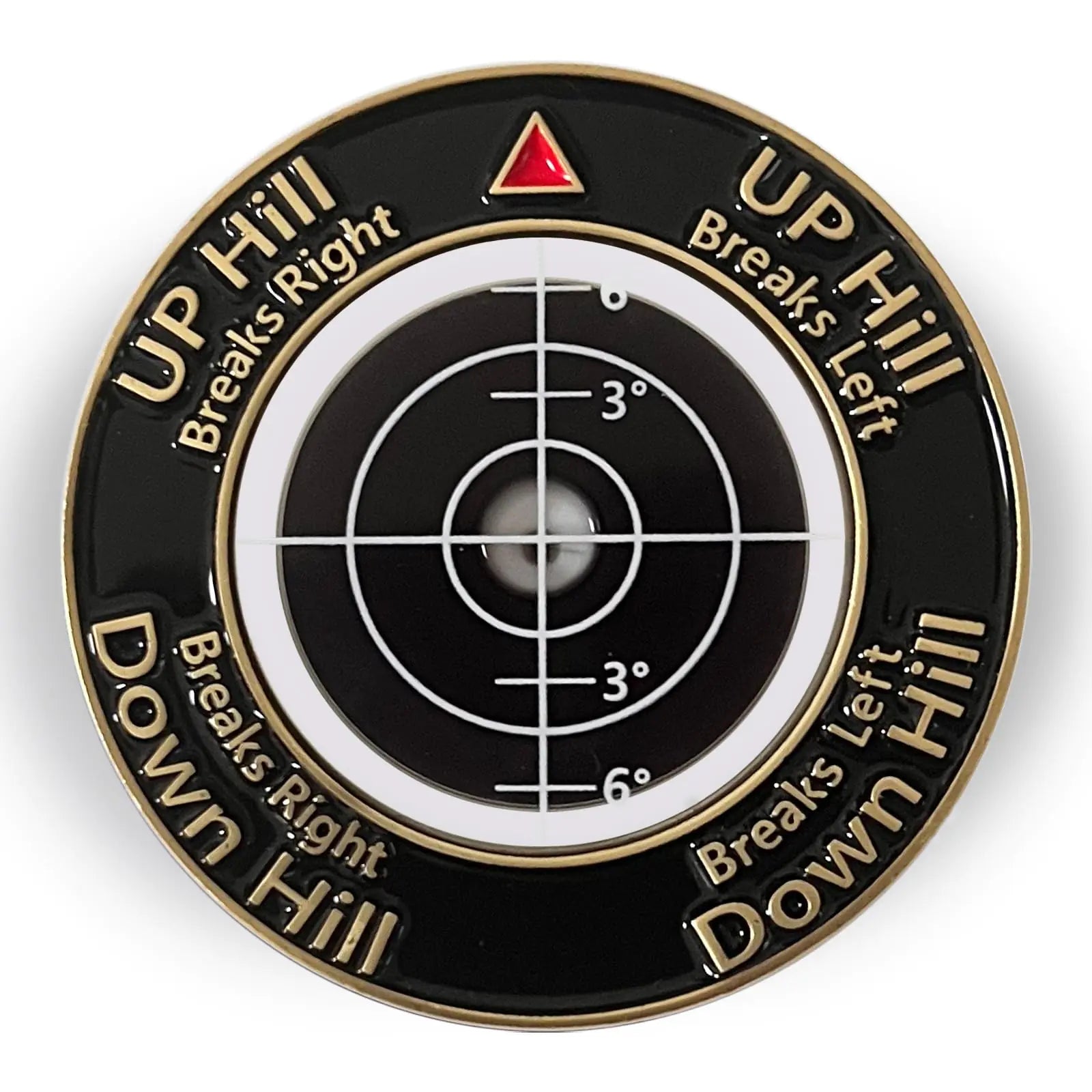 Golf Green Reader - Keopuals Golf Putting Green Reading Golf Accessories Golf Ball Marker with Level Aid Bubble Golf Training Tool to Improve Your Putting Game Metal Read Greens (Black)
