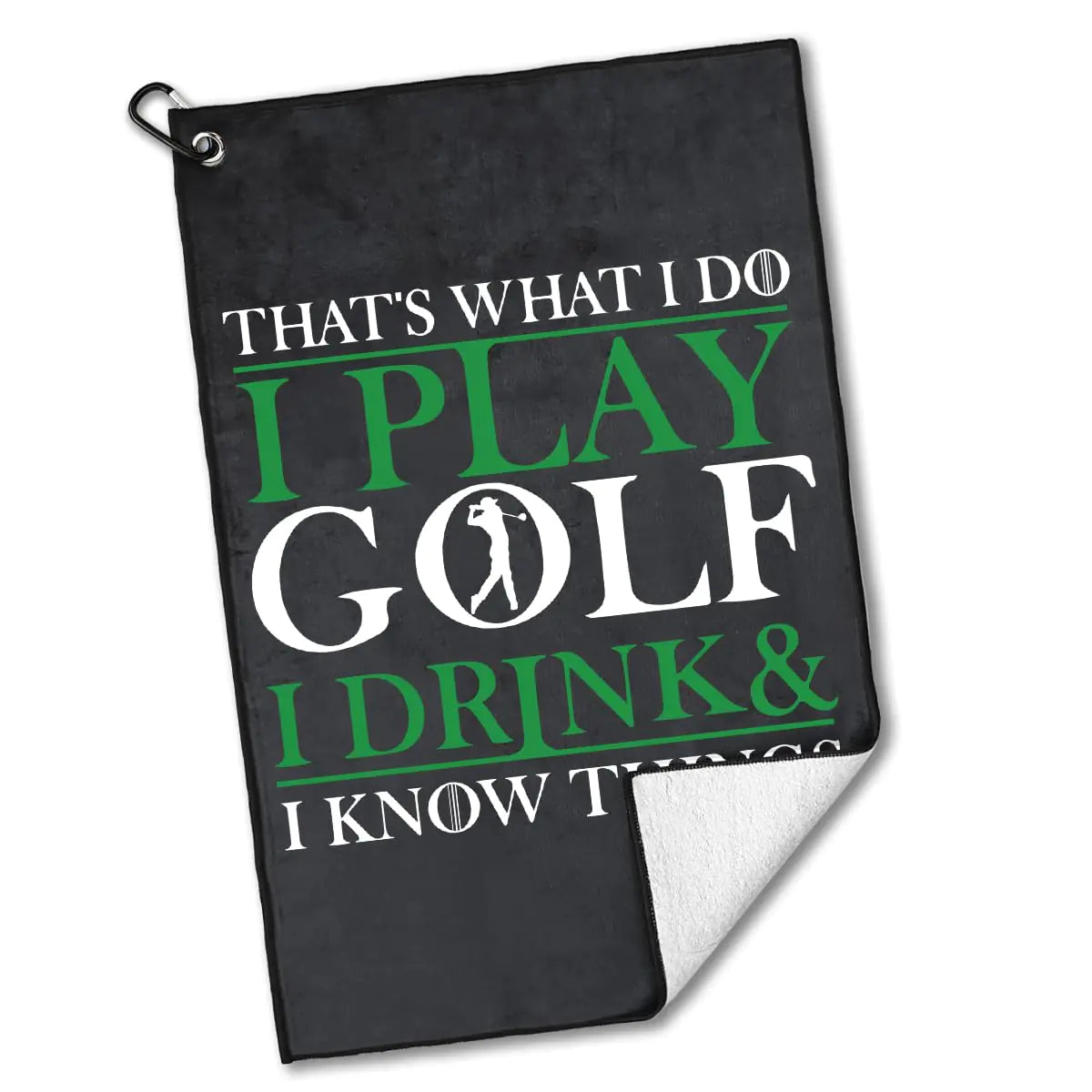 rofiowa That;s What I Do I Play Golf and I Polyester and Cotton Blend Printed Golf Towel Funny Golf Accessories for Men Women Golf Gift for Golf Fan Dad Mom Golf Lover Birthday