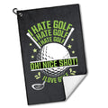 rofiowa I Hate Golf Nice Shot I Love Golf Polyester and Cotton Blend Printed Golf Towel Funny Golf Accessories for Men Women Golf Gift for Golf Fan Dad Mom Golf Lover Fathers Day Birthday Gift