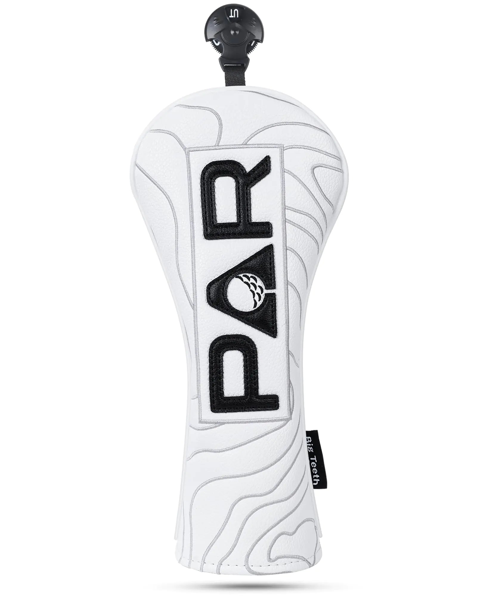 Golf Club Headcover Full Set Driver Wood Hybrid Headcover Putter Headcover Leather Golf Club Head Covers Topographic Edition Golf Head Covers Pure White Golf Club Covers for Men
