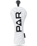 Golf Club Headcover Full Set Driver Wood Hybrid Headcover Putter Headcover Leather Golf Club Head Covers Topographic Edition Golf Head Covers Pure White Golf Club Covers for Men