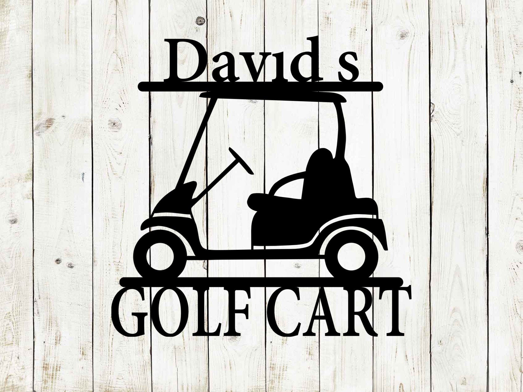 Golf Cart Custom Metal Sign