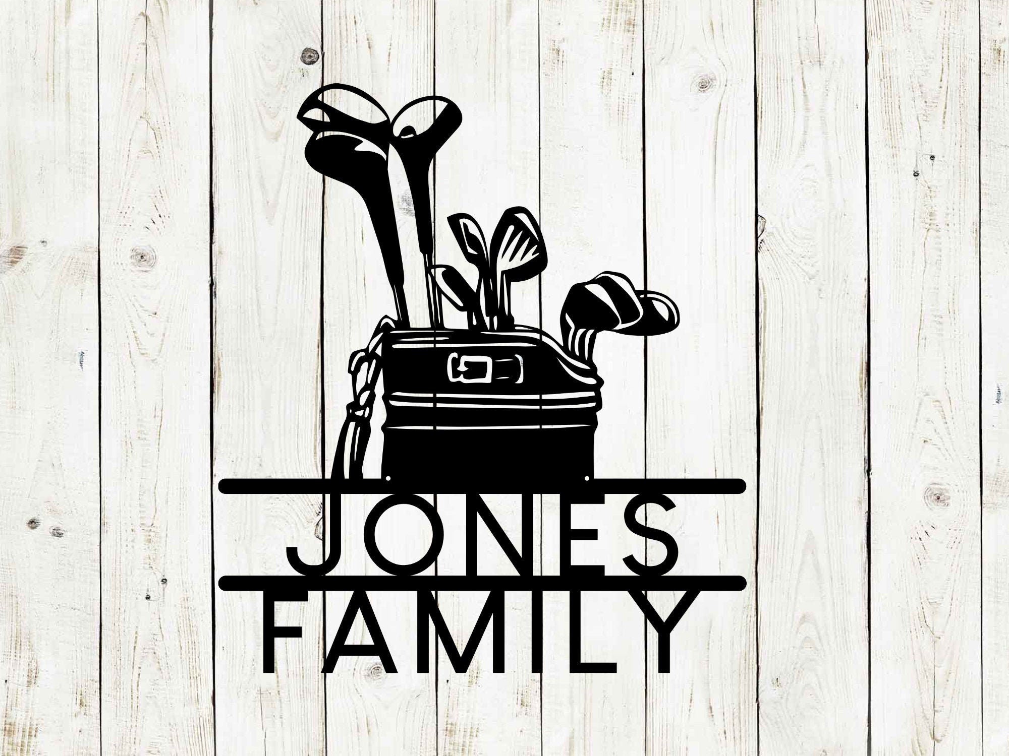 Golf Bag Custom Name Metal Sign