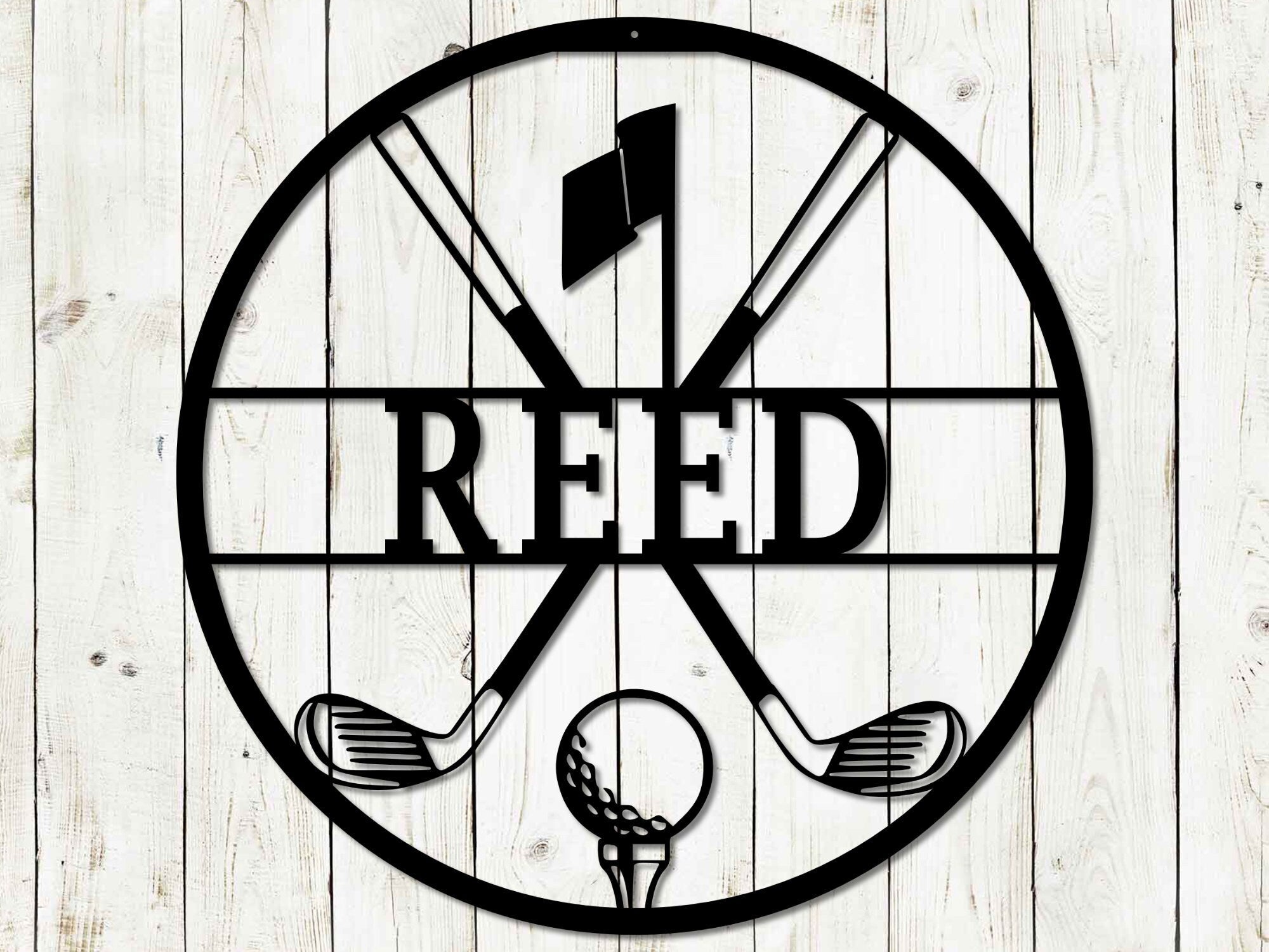 Personalized Golf Monogram Sign