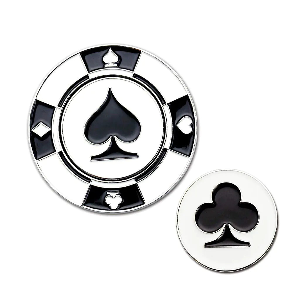 PINMEI Golf Ball Marker Golf Poker Chips Gifts Sets (Black)
