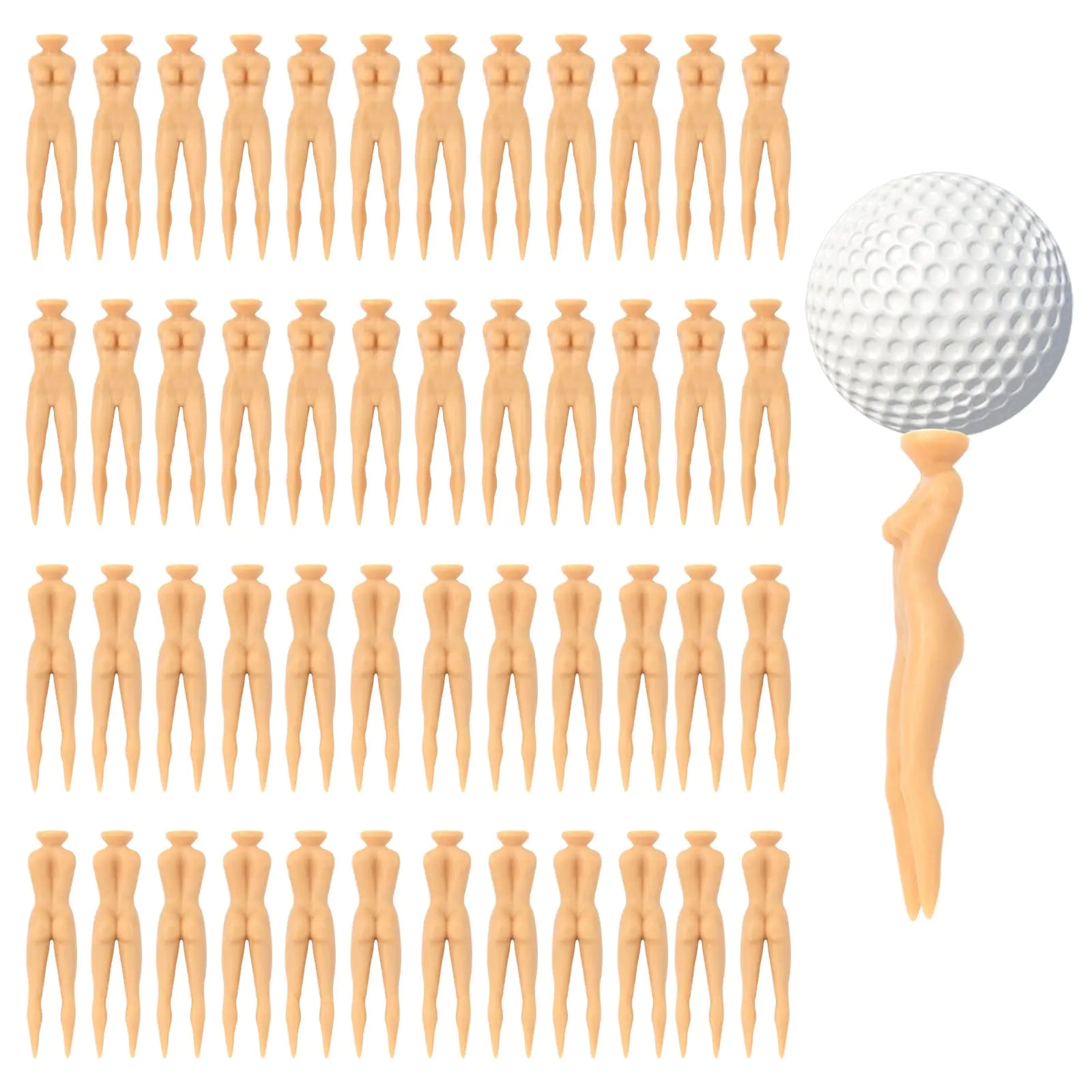 Plastic Golf Tees Lady Tees 50PCS 3 Inch  Woman Golf Tees Golf Tees for Golf Training